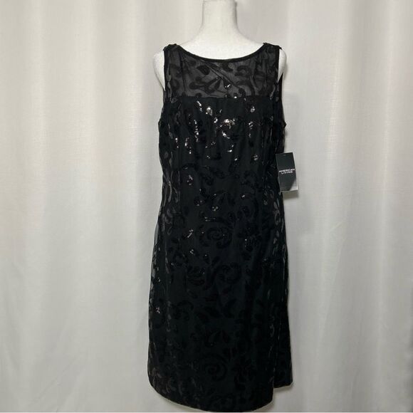 American Living Dresses & Skirts - NWT American Living Black Lace Sequins Glitter Sleeveless Dress Size 14